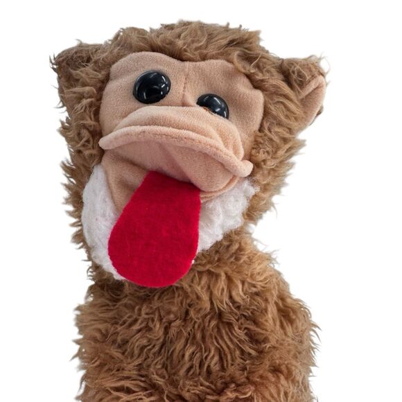 VTG 1980 FURRY HUGGEMS 38" Brown Tan Hanging Full Body Hand Monkey PUPPET Korea - Picture 3 of 16